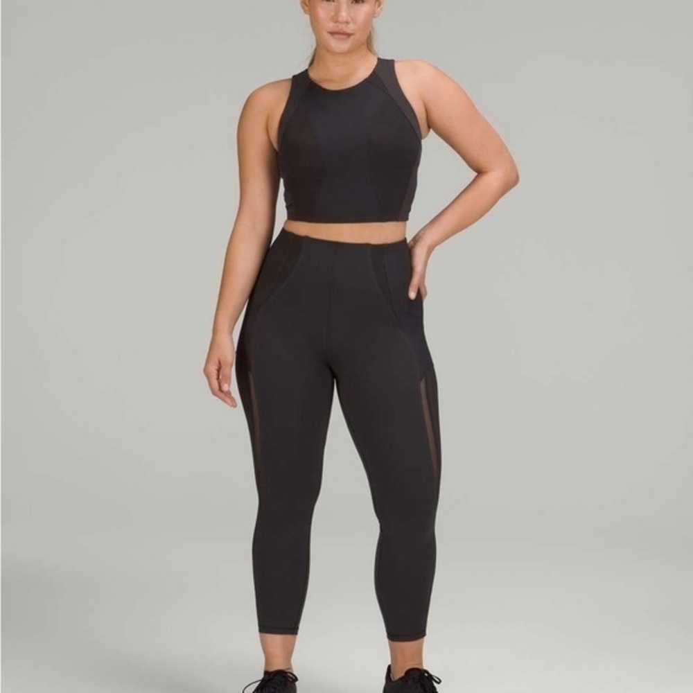 lululemon everlux and mesh contour fit super high rise training tights